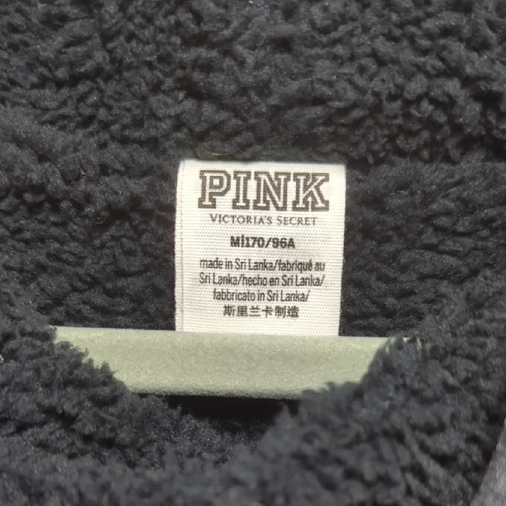 Victoria's Secret Pink Sweatshirt Zebra Rainbow Sherpa Cowl Neck Pullover Medium